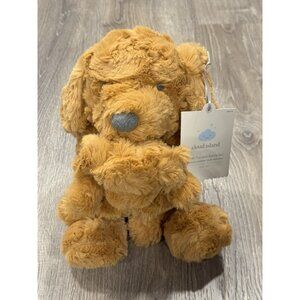 New Cloud Island Tan Brown Puppy Dog Plush Grey Sewn Eyes Rattle Set Target HG8